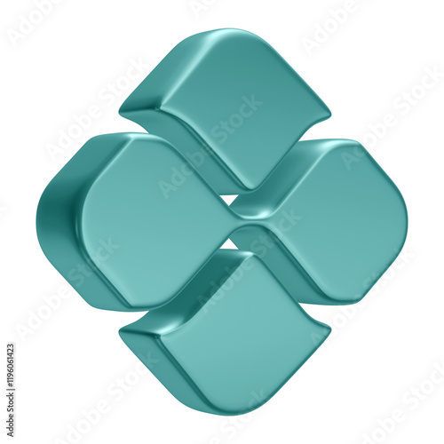 3D Asset Logo PIX Real Transfer with Isolated Background