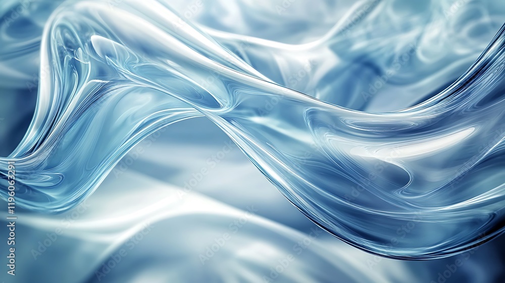 Abstract flowing blue waves creating a serene and tranquil visual effect. Abstract flowing blue waves creating a serene and tranquil visual effect.