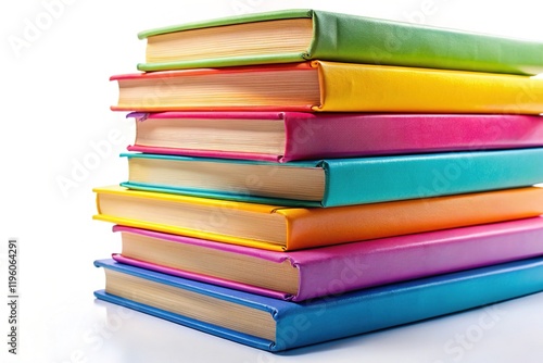 Wallpaper Mural Colorful Hardcover Book Stack, Bright Sharp Images, Detailed Book Collection Photography Torontodigital.ca