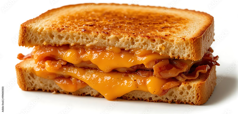 A Mouthwatering Grilled Cheese Sandwich with Crispy Bacon