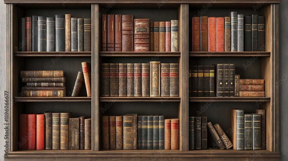 Collection of Diverse Books Displayed on Home Library Shelves Collection of Diverse Books Displayed on Home Library Shelves