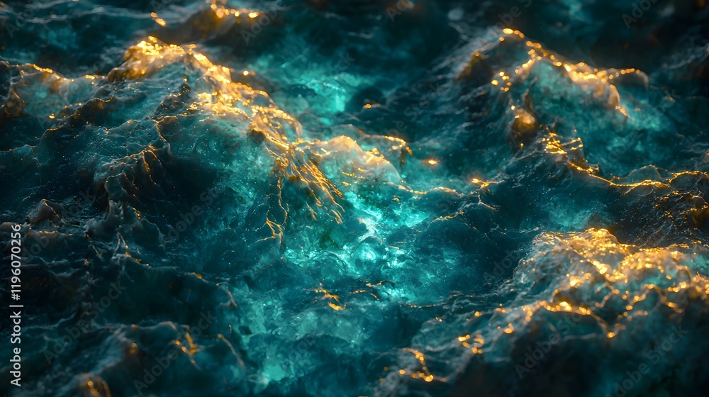 Fototapeta premium Dynamic Ocean Waves Seascape Abstract Photography Natural Environment Aerial View Serenity