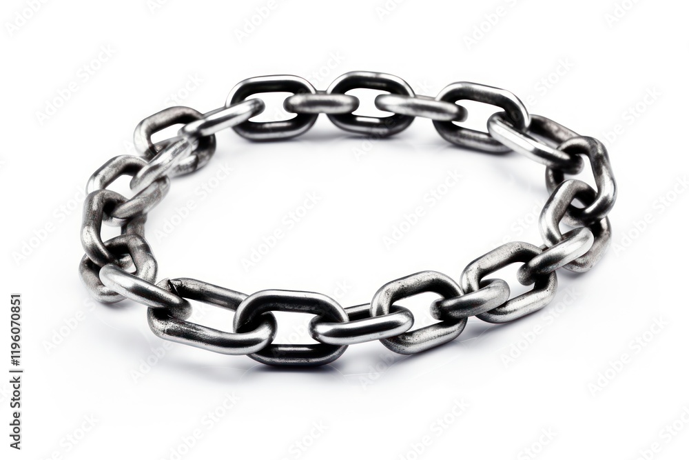 Fototapeta premium Chain bracelet jewelry white background.
