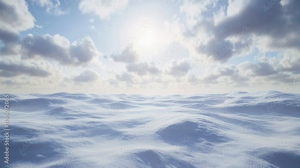 Expansive White Cloudy Sky Background on Blustery Winter Day Expansive White Cloudy Sky Background on Blustery Winter Day