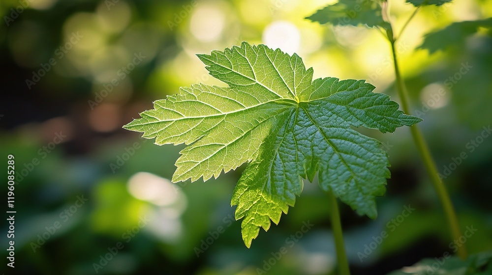 Green Leaf on Blurred Background in Nature Conceptual Photography Green Leaf on Blurred Background in Nature Conceptual Photography