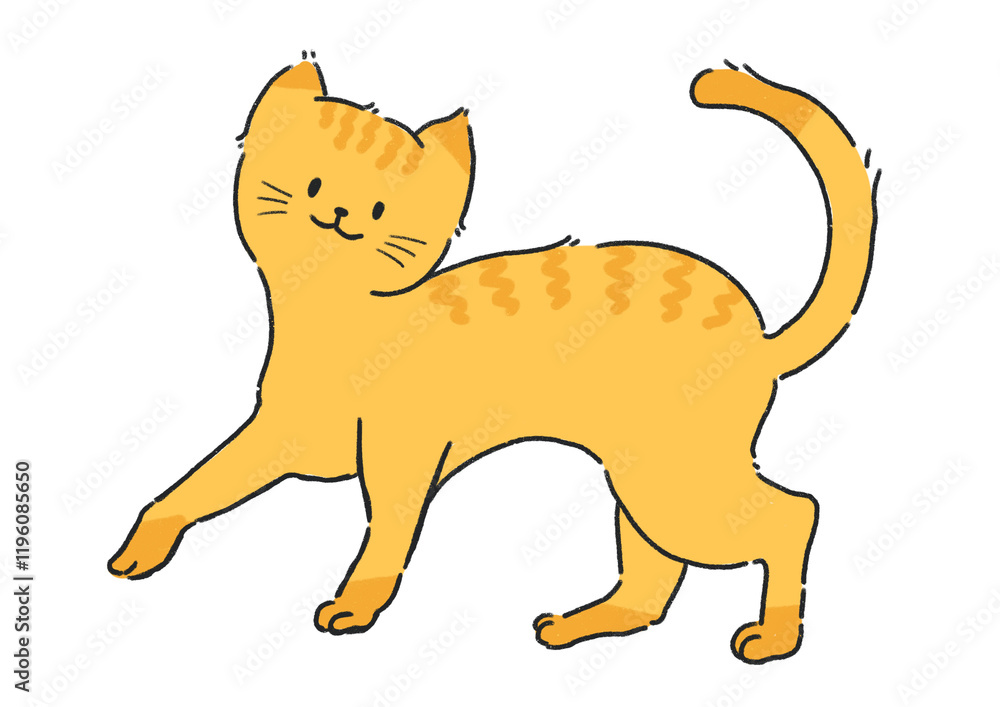 노란줄무늬 고양이 노란줄무늬 고양이