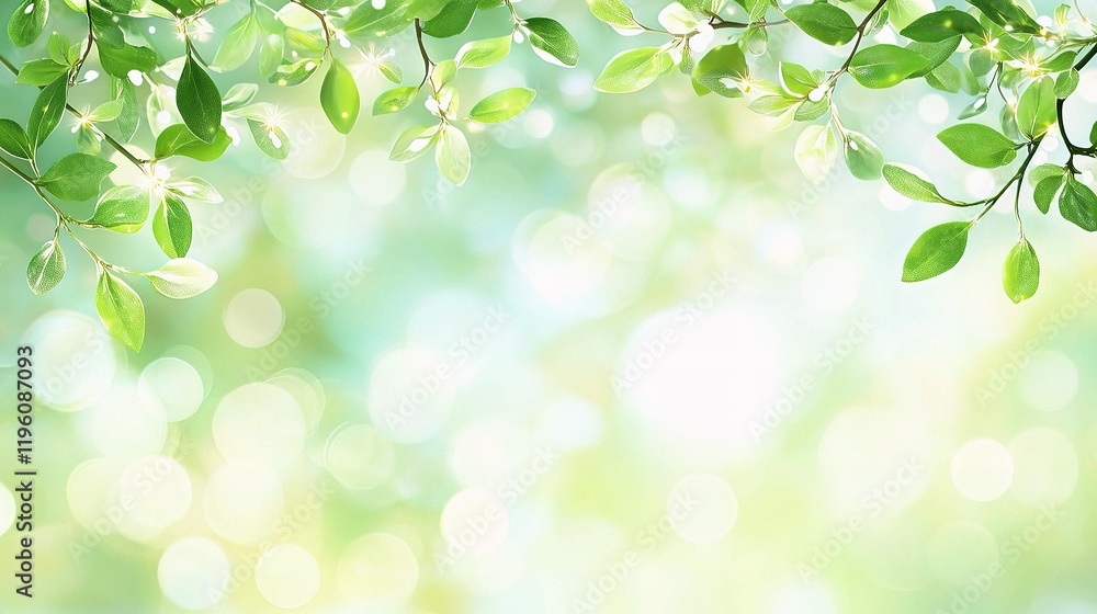 Bright Bokeh Lights Through Plant Branches in Sunny Garden Setting Bright Bokeh Lights Through Plant Branches in Sunny Garden Setting