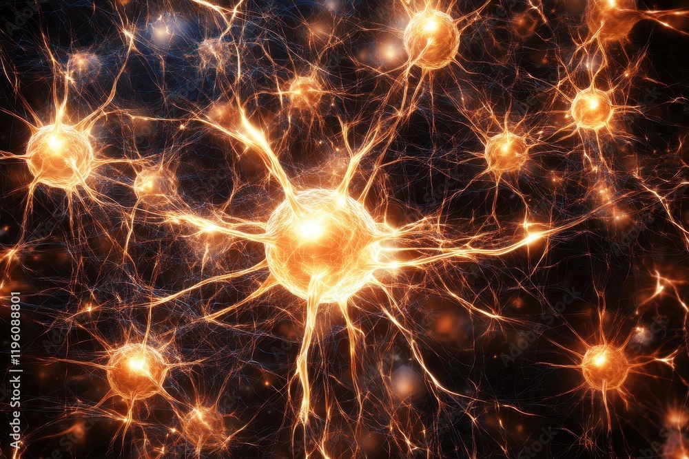 Glowing Neural Network Expanding Across Digital Space in Vibrant Colors Glowing Neural Network Expanding Across Digital Space in Vibrant Colors