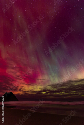 Aurora Australis in Dunedin, New Zealand photo