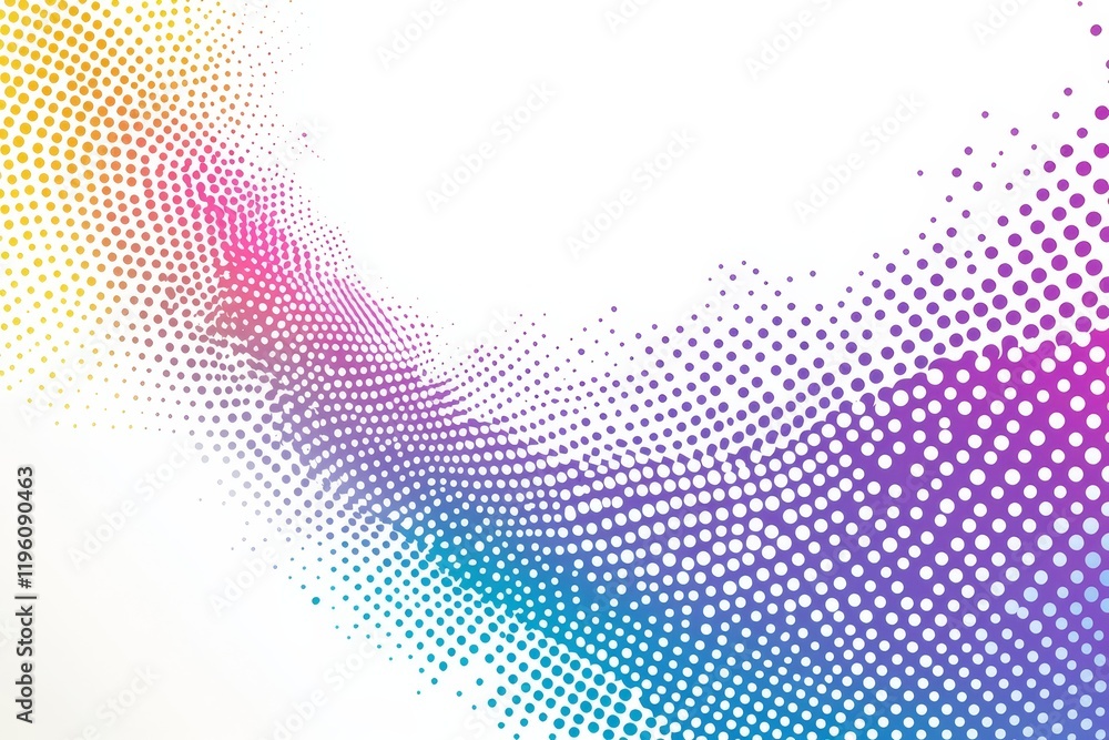 Abstract colorful halftone dots swirl. Abstract colorful halftone dots swirl.