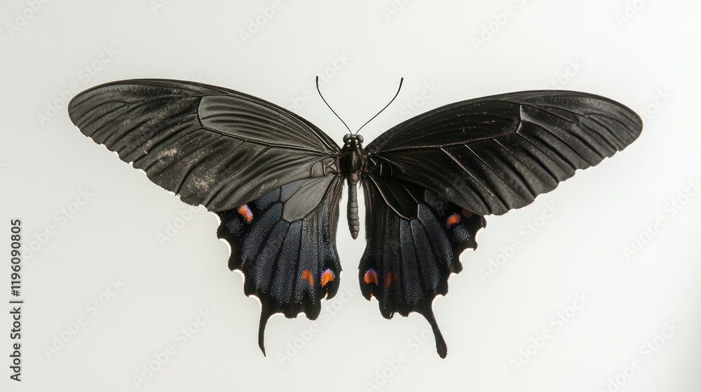 Obraz premium Black Butterfly with Orange Spots