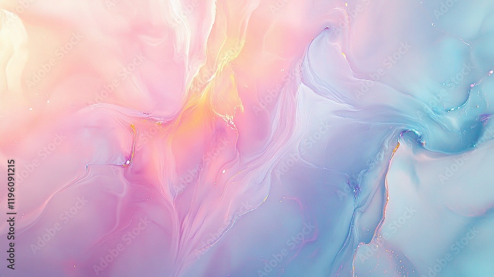 Obraz premium Soft Pastel Abstract Background with Bokeh and Fluid Lines