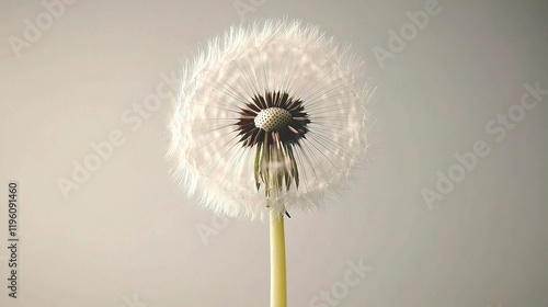 Wallpaper Mural Delicate Close-up of a Dandelion Puff Against a Neutral Background Torontodigital.ca