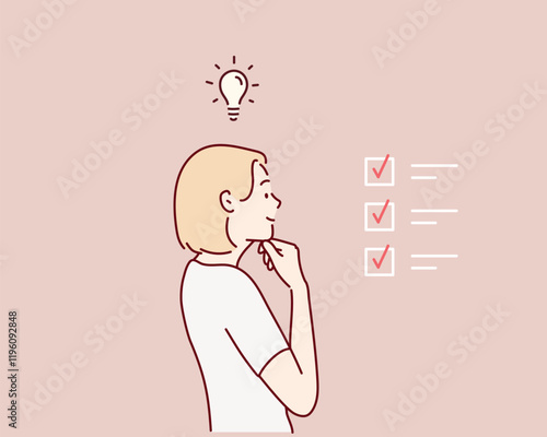 Todo list professional, business or work accomplishment. Hand drawn style vector design illustrations.
