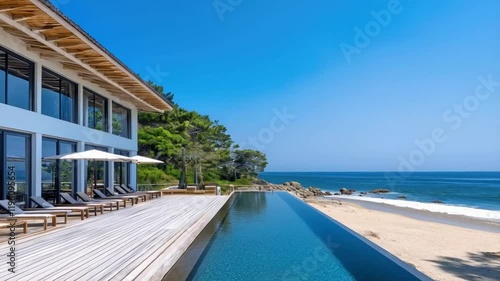 Wallpaper Mural Luxury Beachfront Villa with Infinity Pool Torontodigital.ca