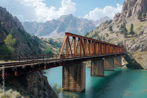 Sturdy Bridge Constructed from Heavy-Duty Materials photo