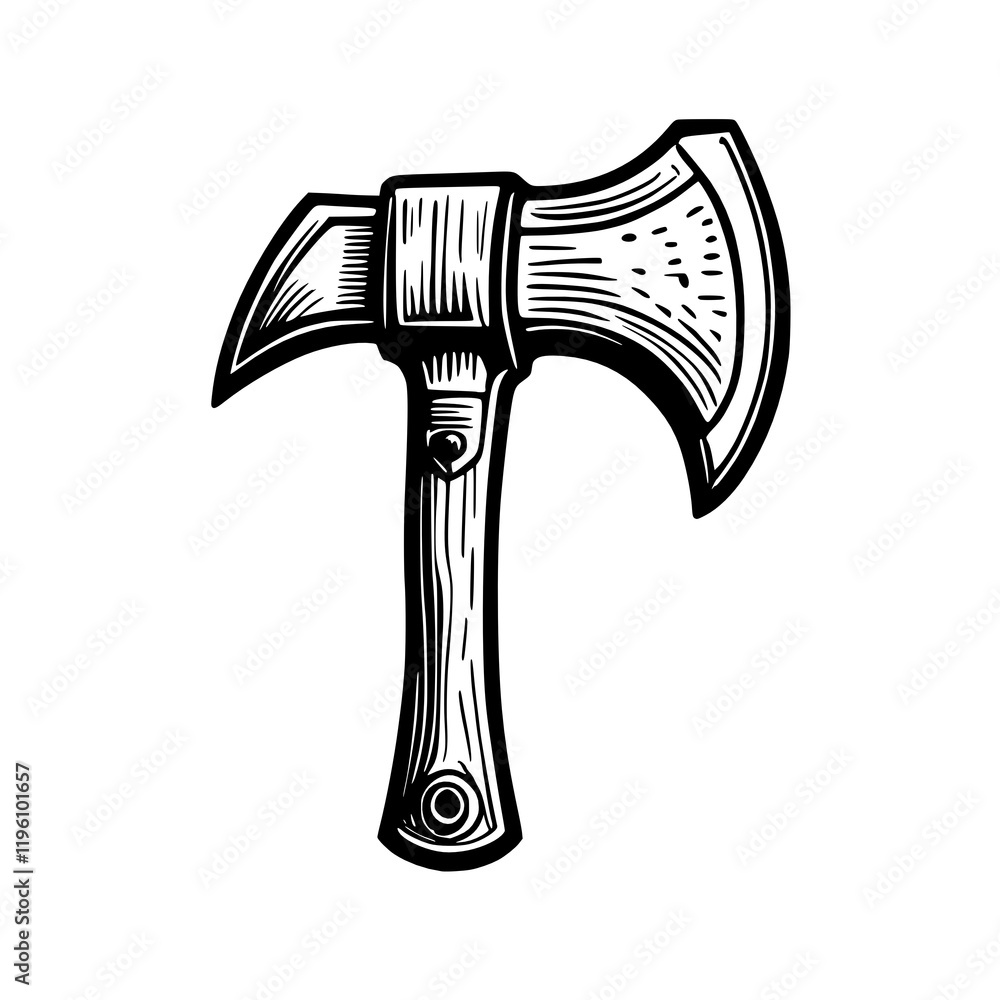 old axe cartoon on a white background old axe cartoon on a white background