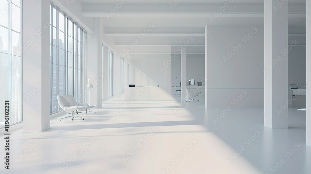 Bright and Spacious Office Interior with Minimalist Design Bright and Spacious Office Interior with Minimalist Design