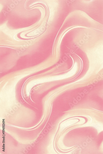 Pink and cream abstract swirls creating a marble effect background