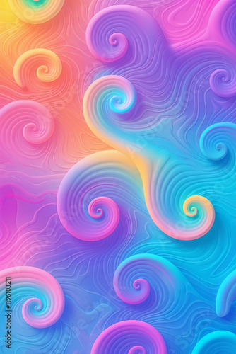 Colorful swirls creating a psychedelic and vibrant abstract background