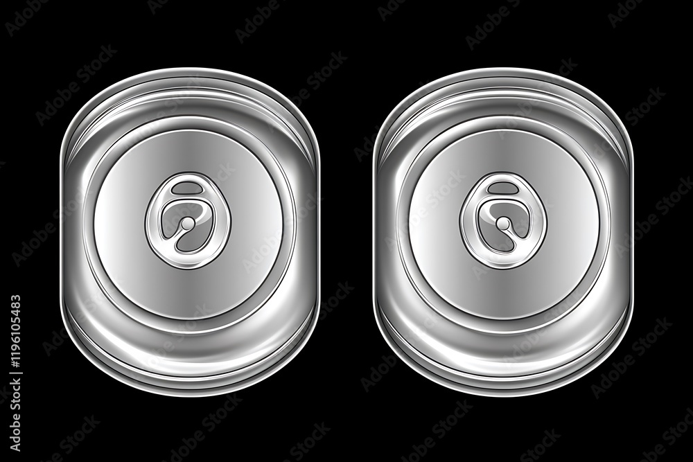 Sleek Metallic Discs: A Pair of Chrome-like Circular Designs Sleek Metallic Discs: A Pair of Chrome-like Circular Designs
