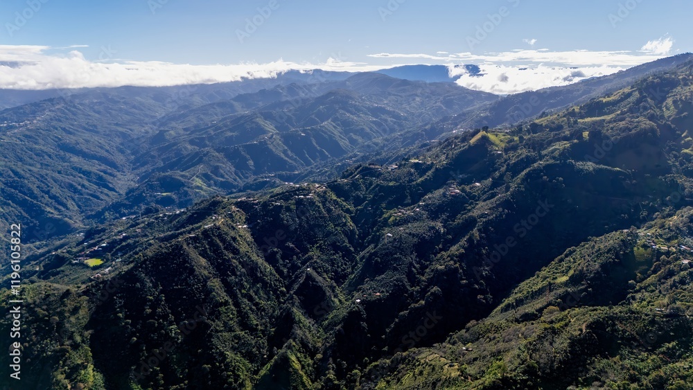 Aerial view of the mountains Aerial view of the mountains