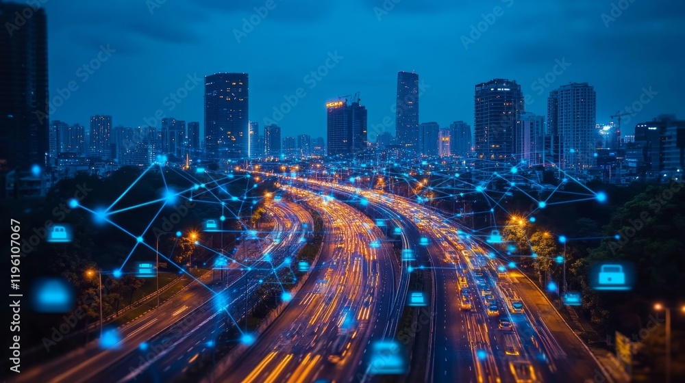 Fototapeta premium Intelligence Digital Transformation Innovative Technology Solutions Abstract