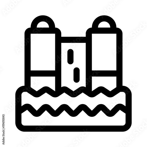 waterfall line icon