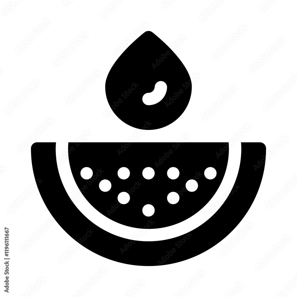 Obraz premium watermelon glyph icon