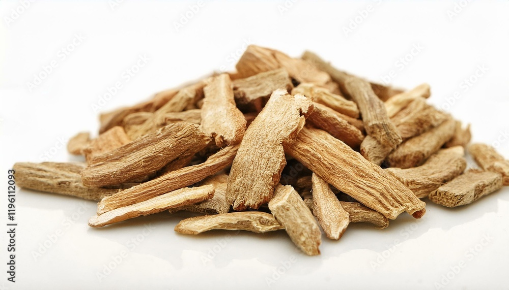 Dried herbal roots, close-up. Dried herbal roots, close-up.