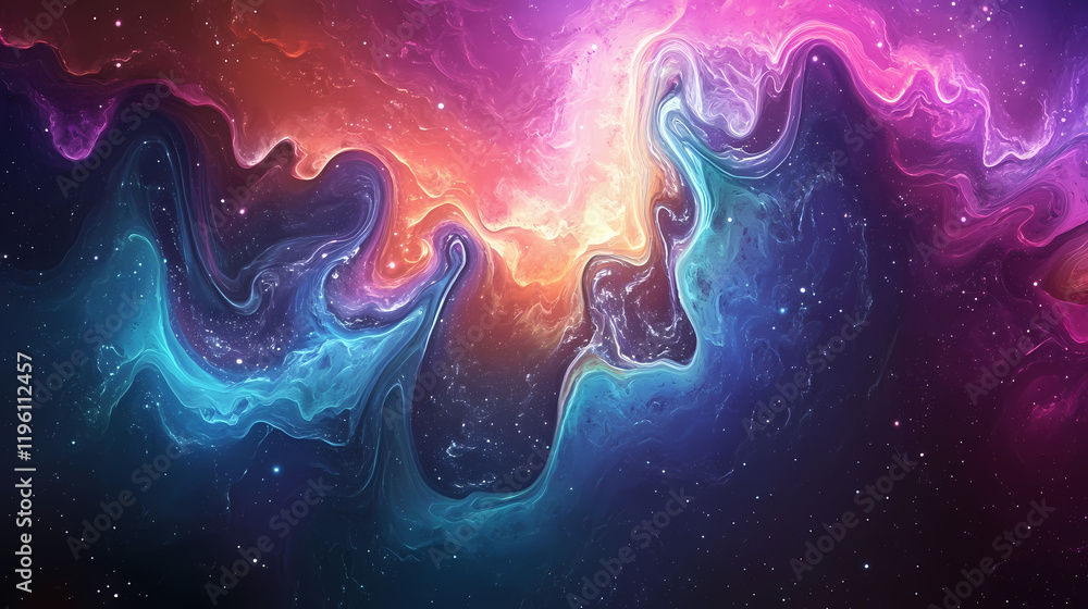 Cosmic innovation: abstract technology background. Auroraglow. Illustration Cosmic innovation: abstract technology background. Auroraglow. Illustration