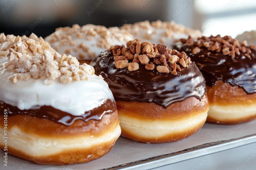 Glazed delight - delicious doughnut featuring rich flavors, delicate frosting, and tempting decorations, highlighting charm of a timeless dessert, combining simplicity, taste, creative presentation. Glazed delight - delicious doughnut featuring rich flavors, delicate frosting, and tempting decorations, highlighting charm of a timeless dessert, combining simplicity, taste, creative presentation.