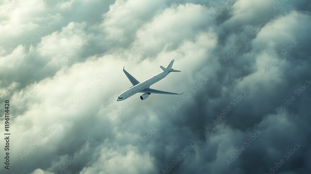 Airplane Soaring Above the Clouds: A Journey Through the Sky Airplane Soaring Above the Clouds: A Journey Through the Sky