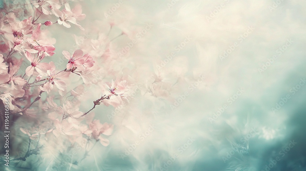 custom made wallpaper toronto digitalElegant Spring Scene with Soft Cherry Blossoms and Floral Imagery