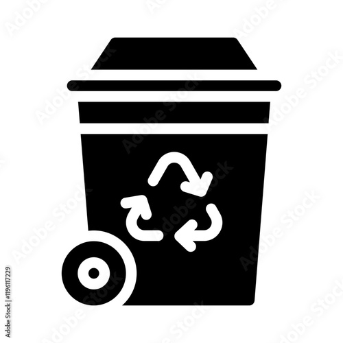 trash glyph icon