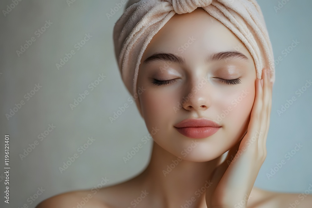 Naklejka premium Skin Shop Skin Massage Face Massage Pack , Generative AI 