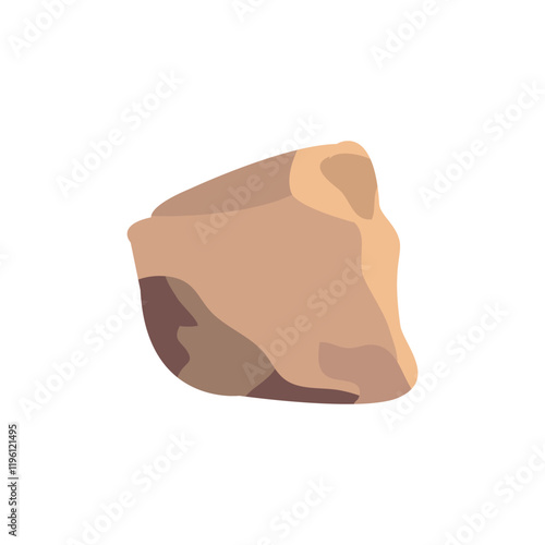 heavy rock stone boulder vector isolated on white 