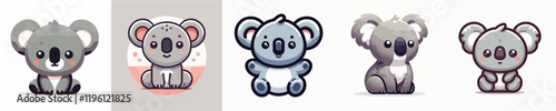 Photography collection of cute and adorable koala vectors