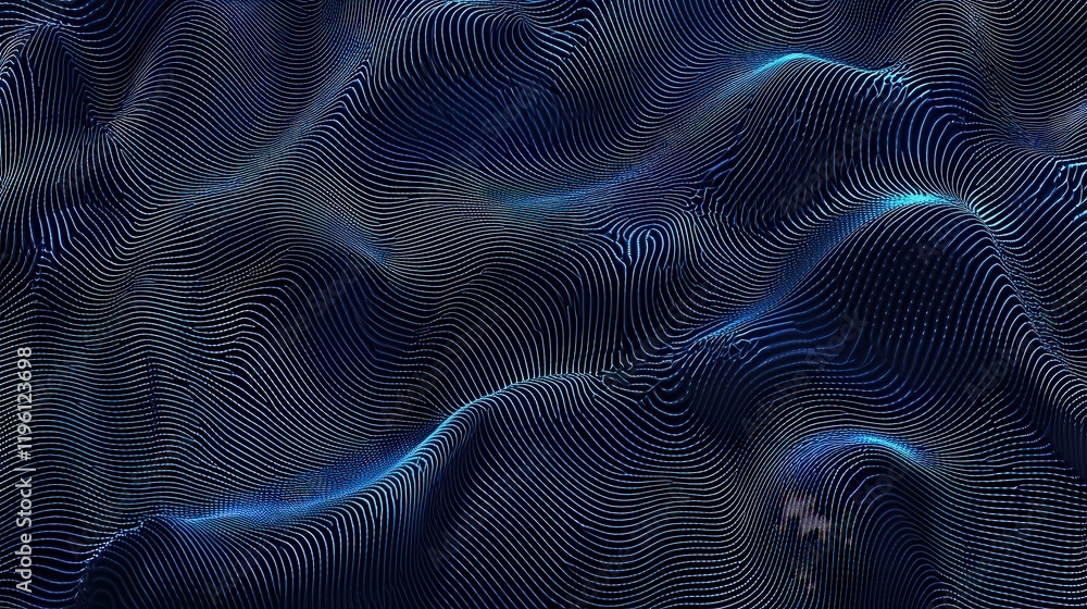 Abstract blue background with glowing wave-like patterns, perfect for futuristic designs Abstract blue background with glowing wave-like patterns, perfect for futuristic designs