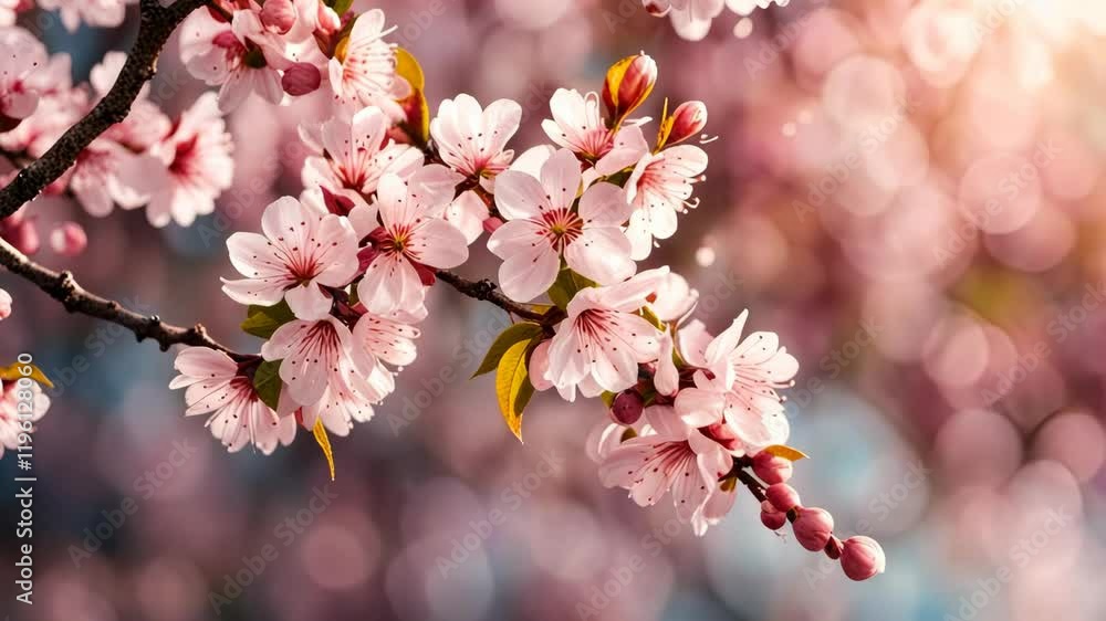 Spring mockup with blooming flowers. Summer frame with copy space Spring mockup with blooming flowers. Summer frame with copy space