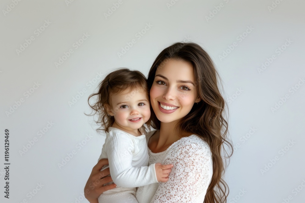 A beautiful woman smiling and holding her young daughter portrait happy photo. A beautiful woman smiling and holding her young daughter portrait happy photo.