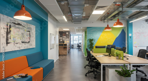 Modern Office Design Creative Workspace Teamwork Collaboration