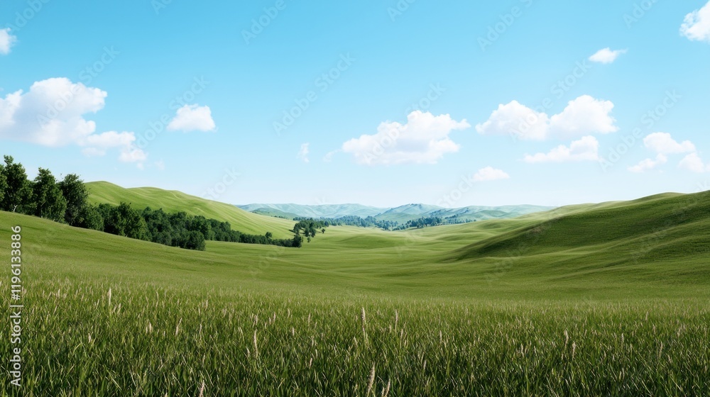 Obraz premium Serene Rolling Hills Landscape