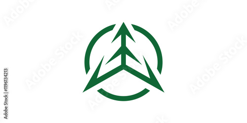 logo design north and pine,compass,navigation,symbol,icon,idea,creative.