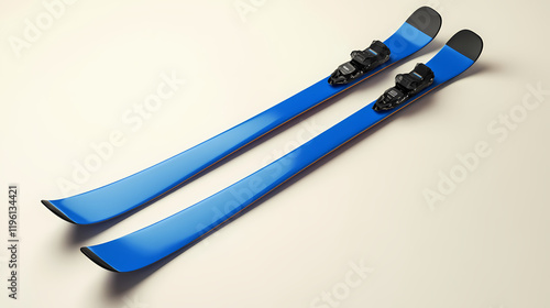 Wallpaper Mural A pair of blue skis with black bindings. Windspire. Illustration Torontodigital.ca