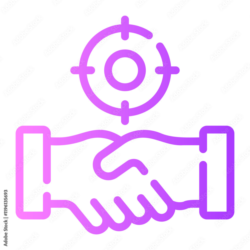 Partnership gradient icon Partnership gradient icon