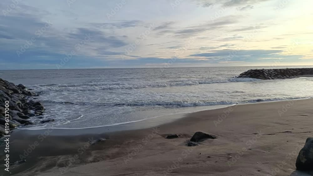 waves on a beautiful beach in the afternoon waves on a beautiful beach in the afternoon