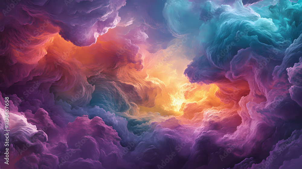 The fantastical planet is a mesmerizing world with swirling clouds in vivid shades of purple, pink, and turquoise, creating a breathtaking dance of colors across the sky. Shadowsong. Illustration The fantastical planet is a mesmerizing world with swirling clouds in vivid shades of purple, pink, and turquoise, creating a breathtaking dance of colors across the sky. Shadowsong. Illustration