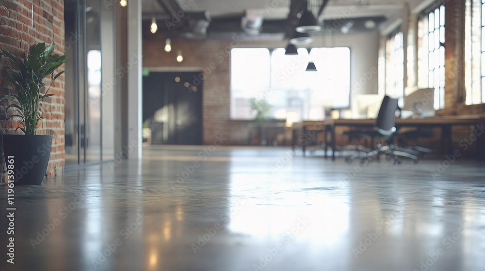 Open Office Space with Abstract Light and Blurred Background Open Office Space with Abstract Light and Blurred Background