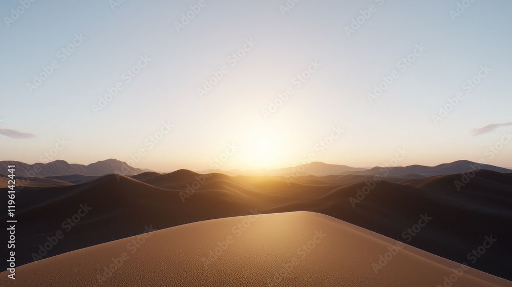 Fototapeta premium Desert Sunset Landscape